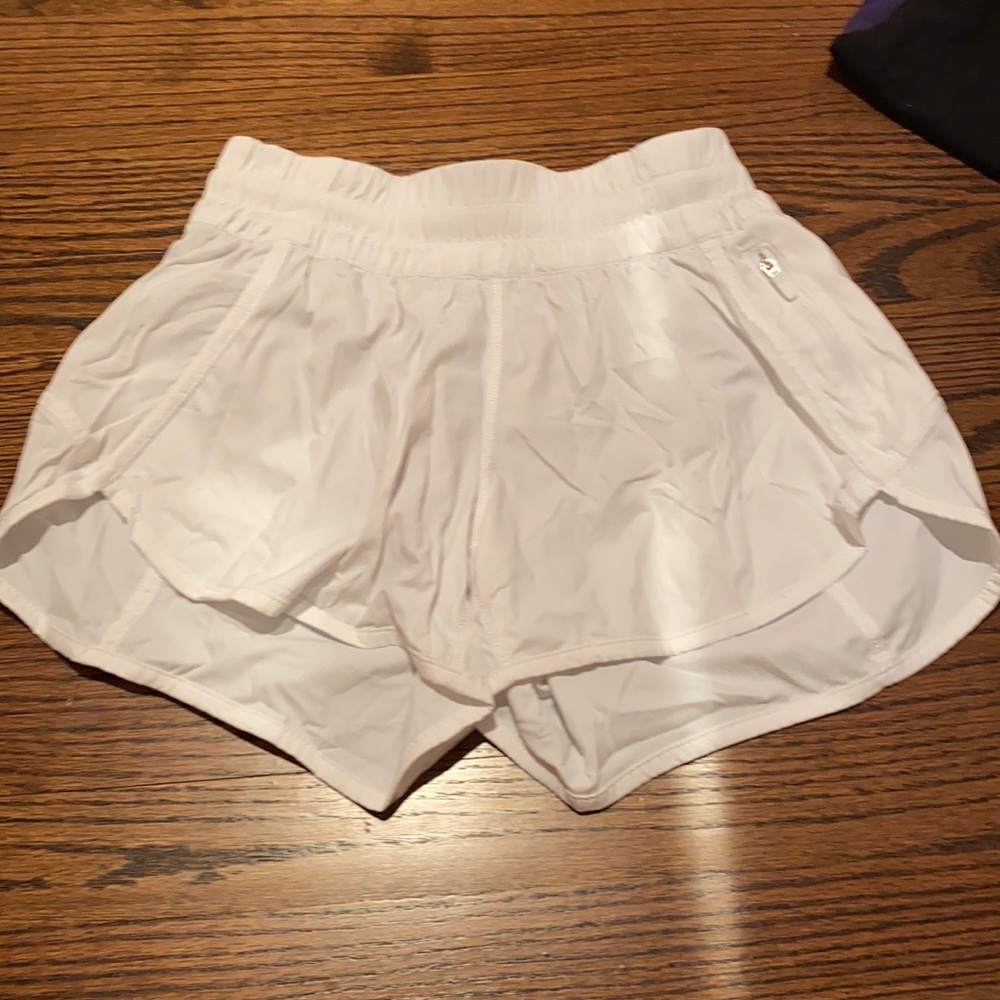 White Lululemon shorts